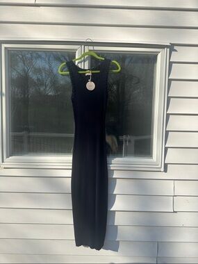 Camila Coelho Black Sleeveless Knit Maxi Dress